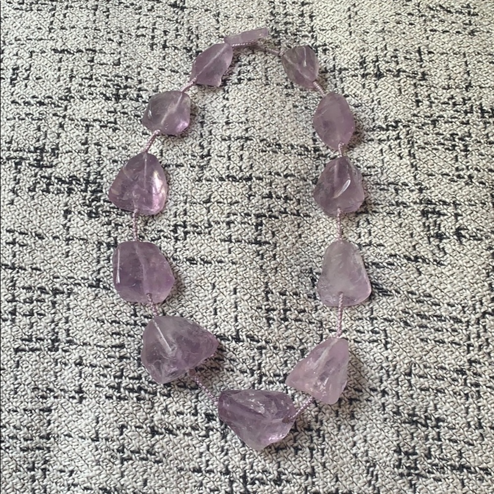 Purple Stone Big Chunky Necklace